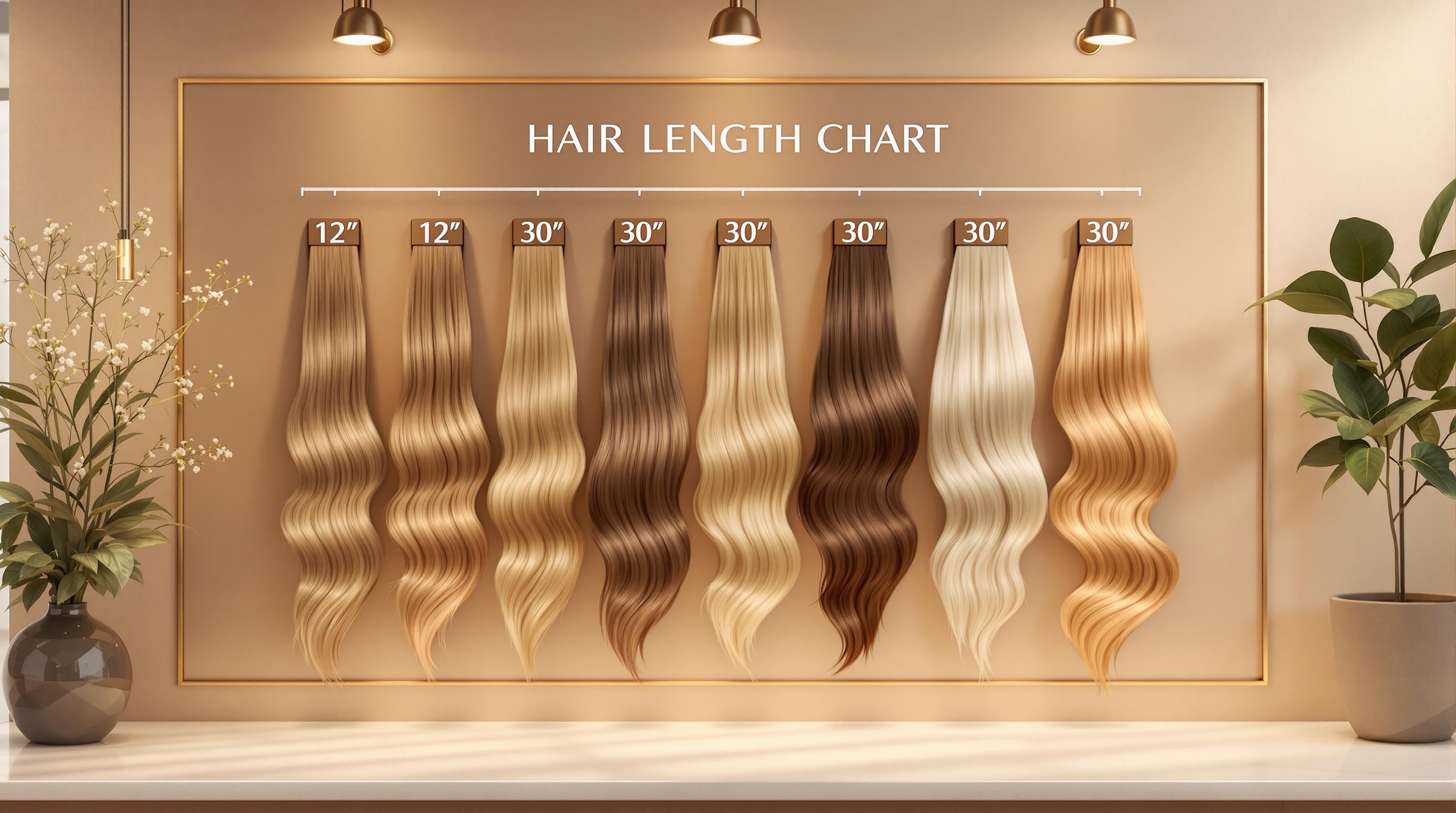 Hair Extension Length Chart Explained Pure Hair Experience Salon