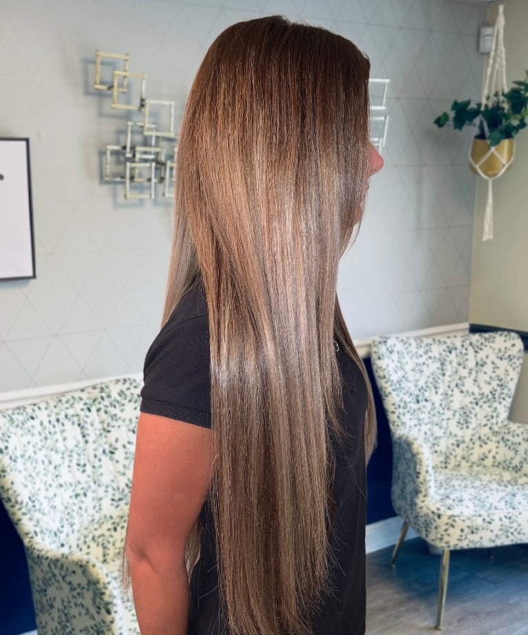 Keratin Tip Hair Extensions in Jupiter, FL | PHE Salon — Individual Strand Volume & Length